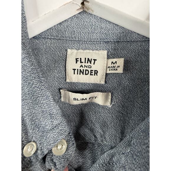 Flint And Tinder Shirt Huckberry Mens M SELVEDGE ARCHITECT Blue Oxford Preppy - Picture 2 of 10